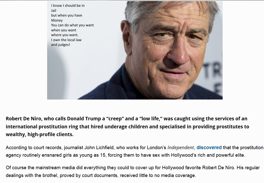 de niro prostituée